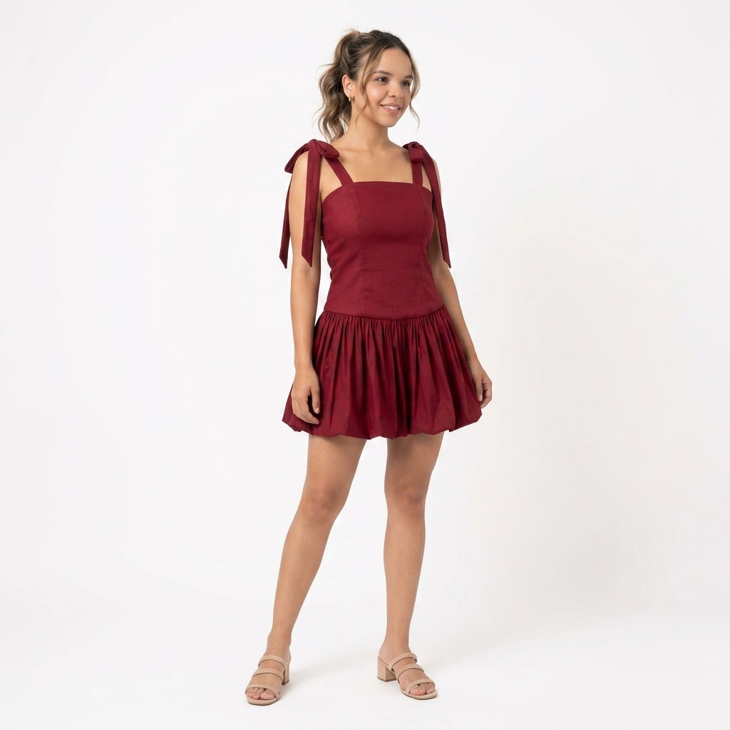 VESTIDO FRESA